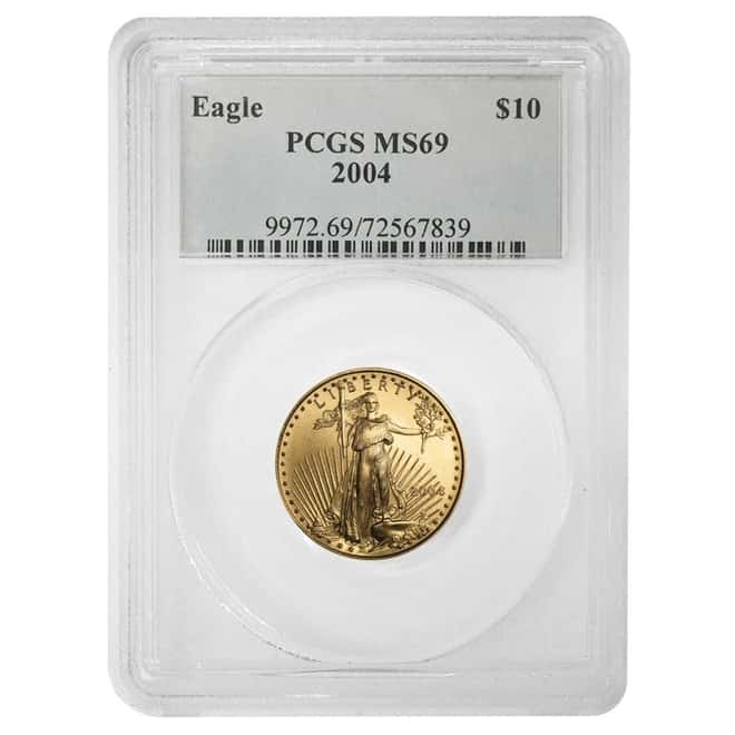 2004 1/4 oz $10 Gold American Eagle PCGS MS 69
