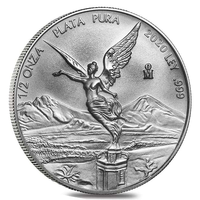 2020 1/2 oz Mexican Silver Libertad Coin .999 Fine BU