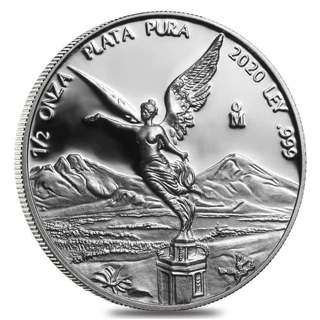 2020 1/2 oz Mexican Silver Libertad Coin .999 Fine Proof (In Cap)
