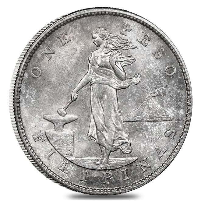 1903-1906 Philippines 1 Peso 90% Silver Coin Circulated (Random)