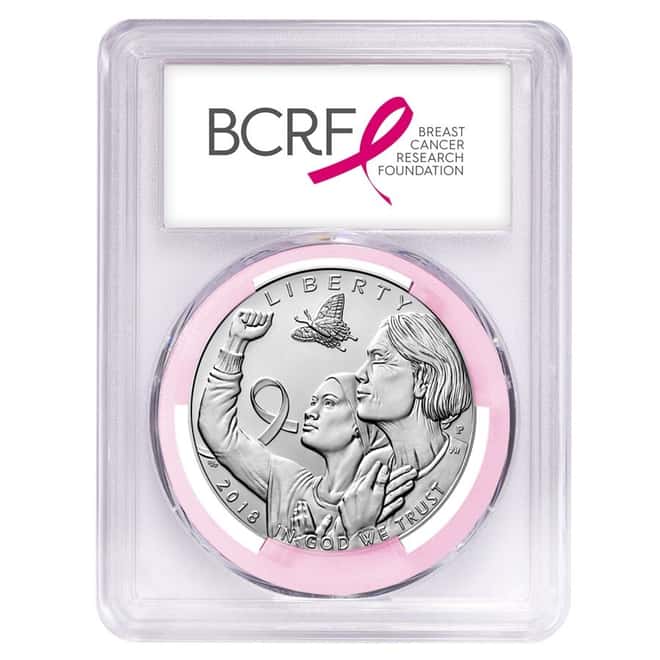 2018 P Breast Cancer Awareness Silver Dollar Commemorative PCGS MS 69 First Strike