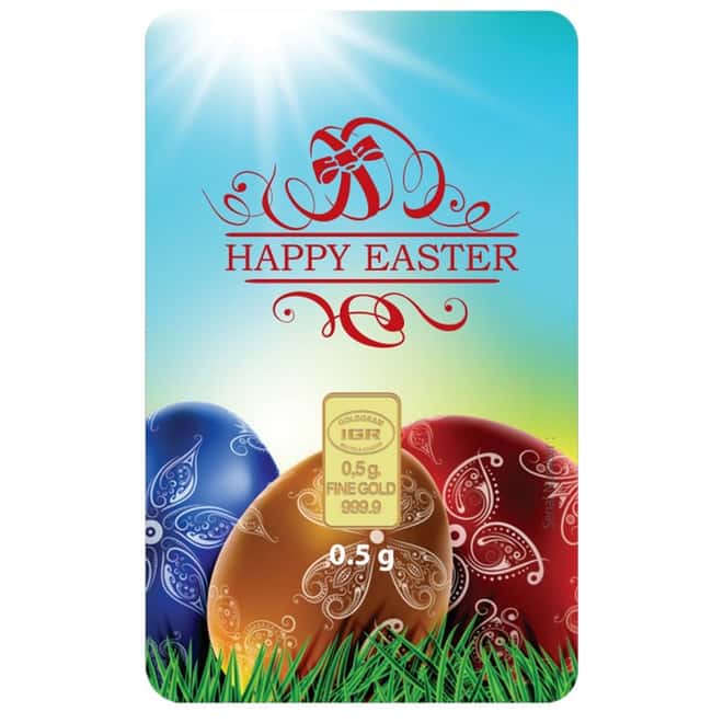 1/2 gram Istanbul Gold Refinery Bar (IGR) .9999 Fine (Happy Easter Assay)