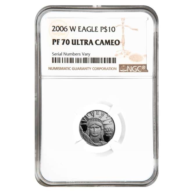 2006 W 1/10 oz $10 Platinum American Eagle Proof Coin NGC PF 70 UCAM