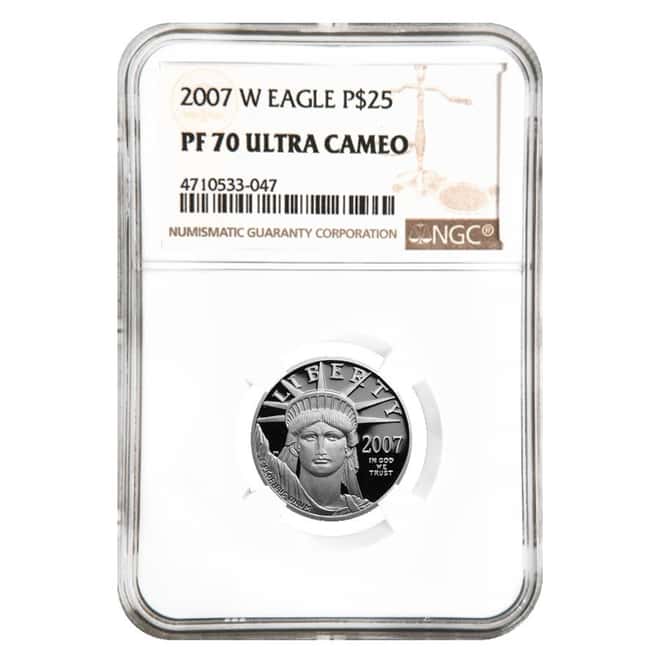 2007 W 1/4 oz $25 Platinum American Eagle Proof Coin NGC PF 70 UCAM