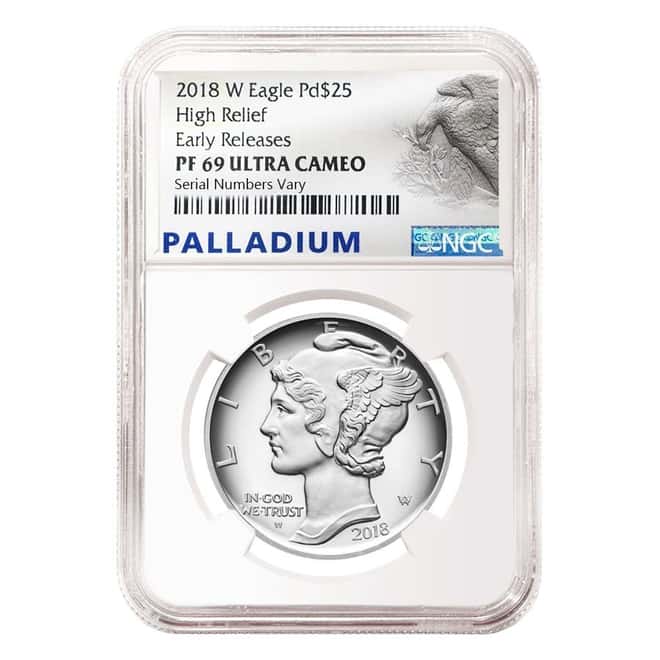 2018-W 1 oz Proof Palladium American Eagle NGC PF 69 ER 