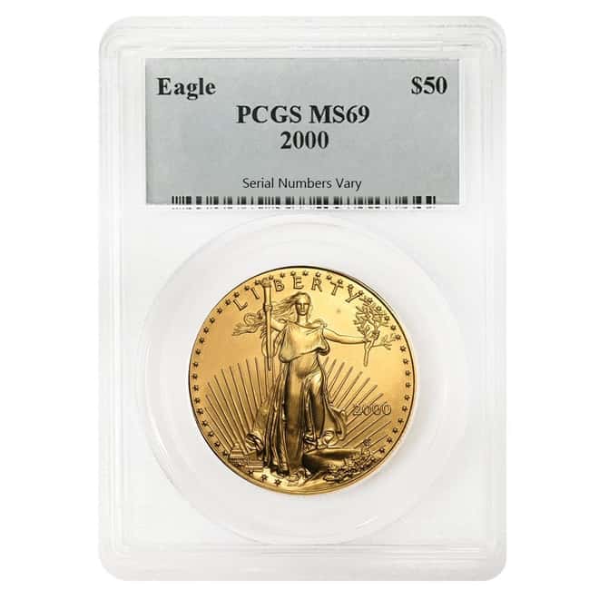2000 1 oz $50 Gold American Eagle PCGS MS 69