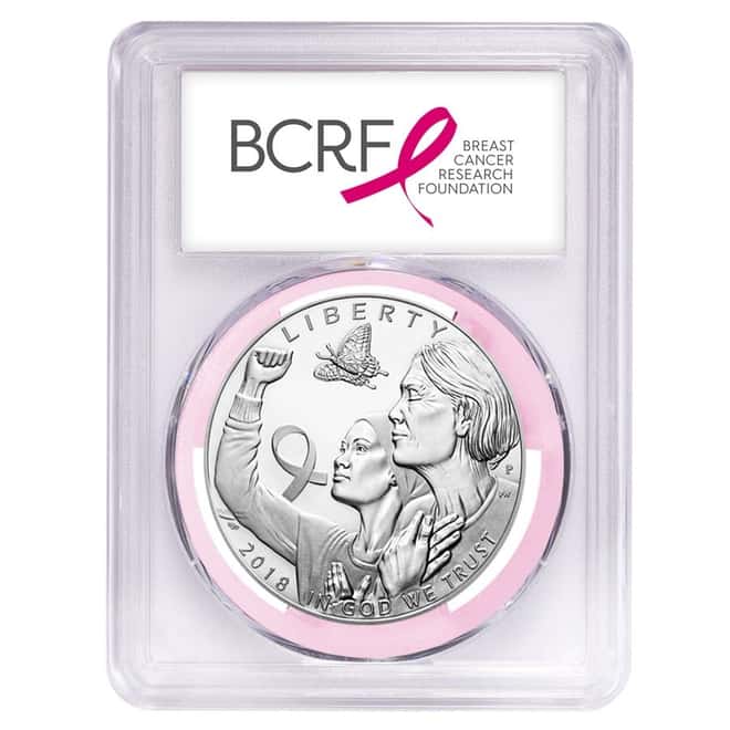 2018 P Breast Cancer Awareness Proof Silver Dollar Commemorative PCGS PF 70 First Strike