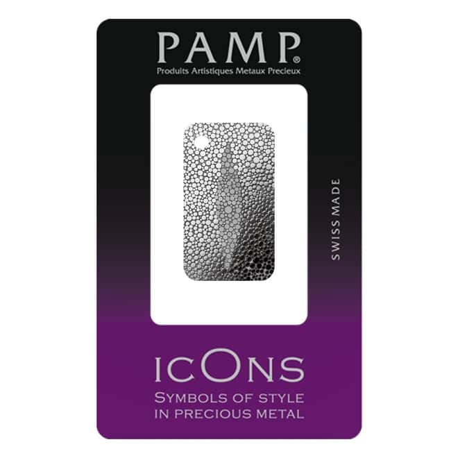 Stingray Skin - 10 gram PAMP Suisse Silver Ingot Pendant