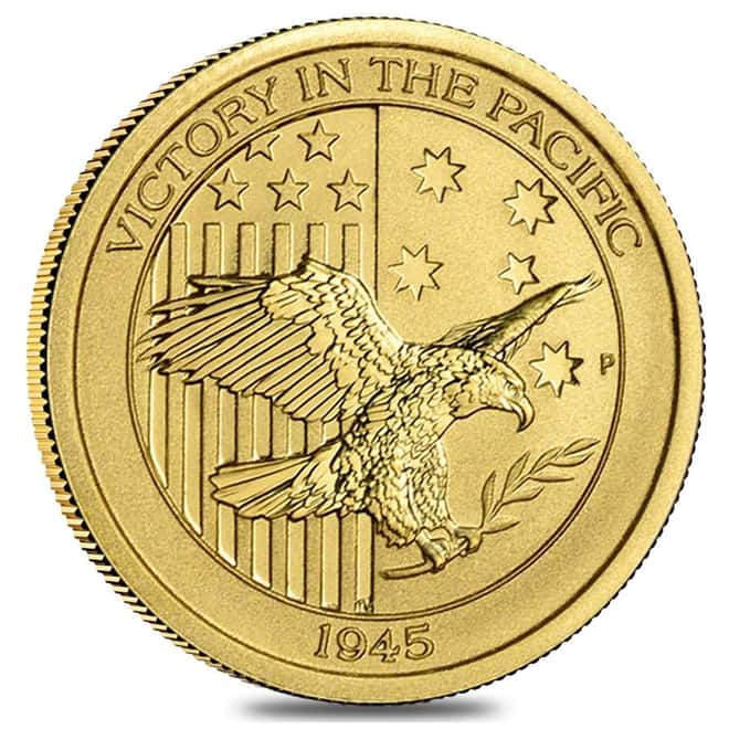1/10 oz Gold Australia Victory In The Pacific $15 Coin BU (Random Year)