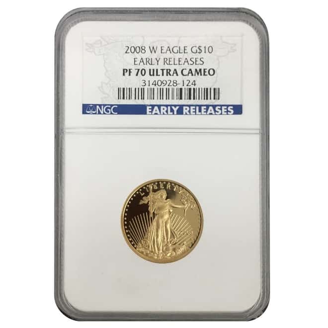 2008 W 1/4 oz $10 Proof Gold American Eagle NGC PF 70 UCAM Early Releases
