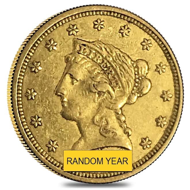 $2.5 Gold Quarter Eagle Liberty Head - Very Fine VF (Random Year)