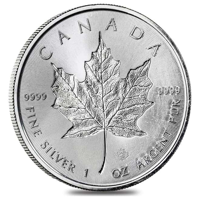 2019 1 oz Silver Canadian Incuse Maple Leaf .9999 Fine $5 Coin BU