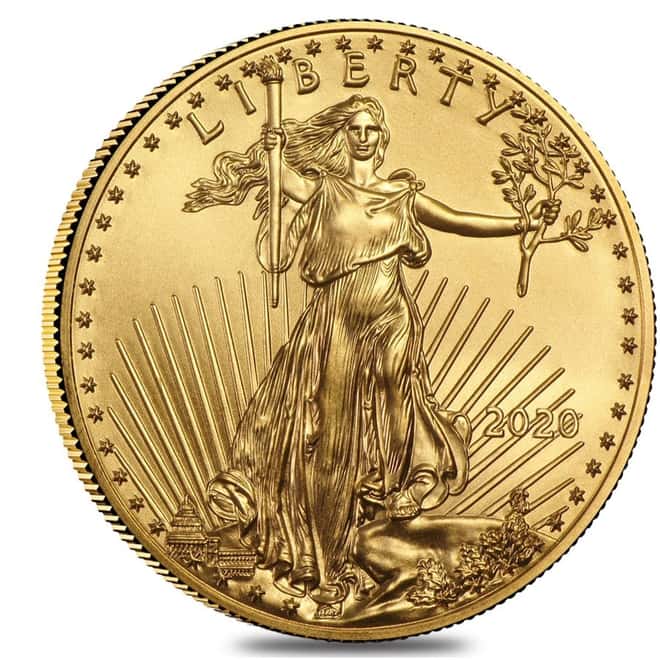 2020 1/4 oz Gold American Eagle $10 Coin BU