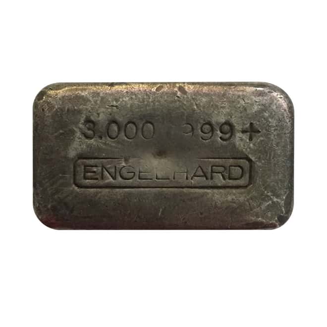 3 oz Engelhard Silver Bar .999+ Fine (Serial Absent Variety)