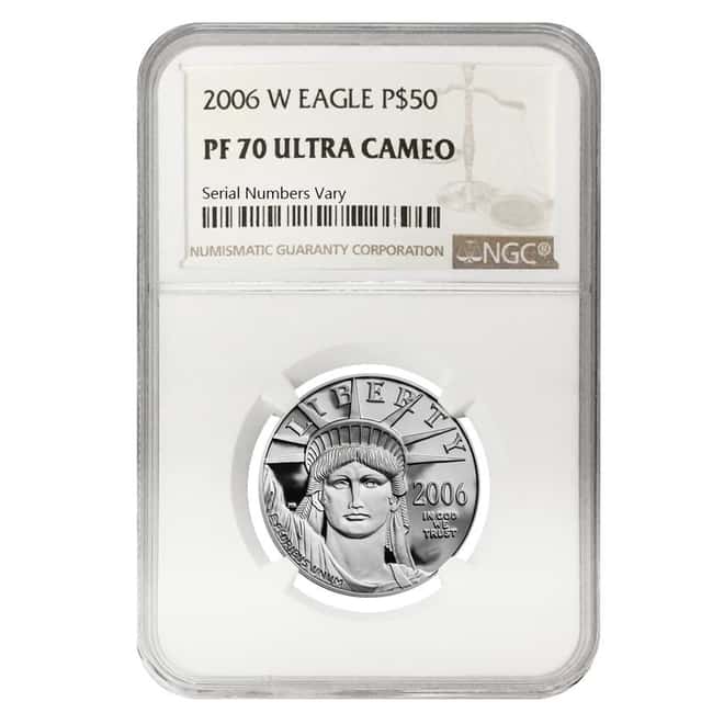 2006 W 1/2 oz $50 Platinum American Eagle Proof Coin NGC PF 70 UCAM