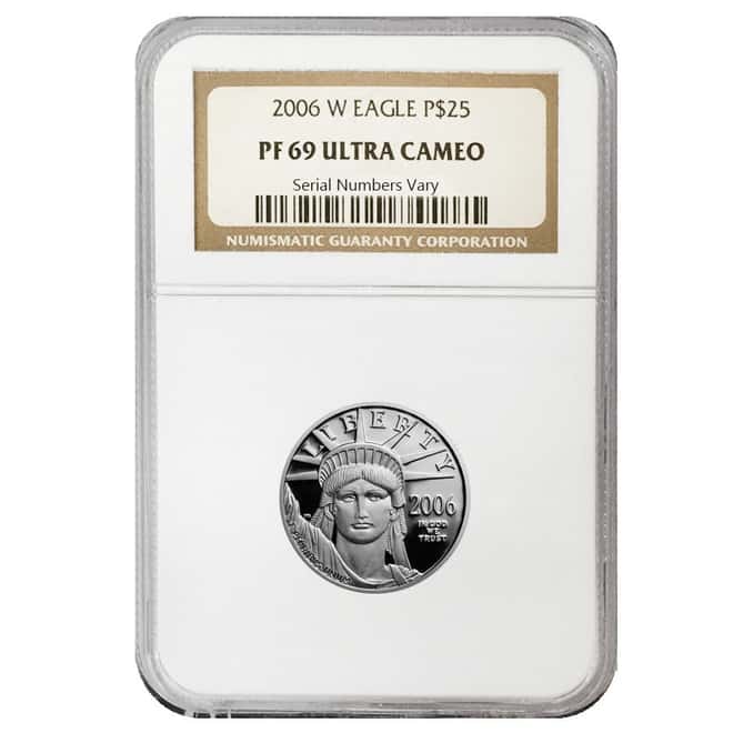 2006 W 1/4 oz $25 Platinum American Eagle Proof Coin NGC PF 69 UCAM
