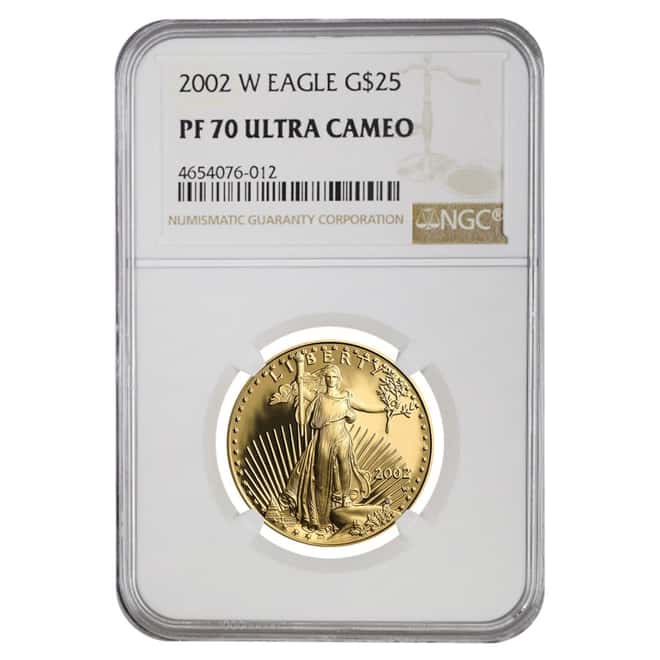 2002 W 1/2 oz $25 Proof Gold American Eagle NGC PF 70 UCAM