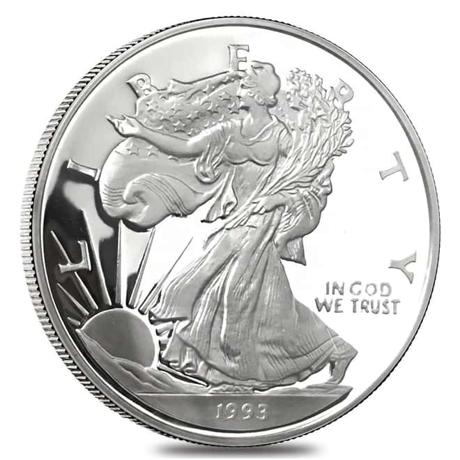 8 oz Silver American Eagle Round .999 Fine (w/Box)