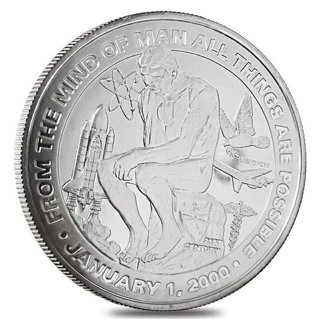 6 oz Silver Millennium Round .999 Fine (w/Box)