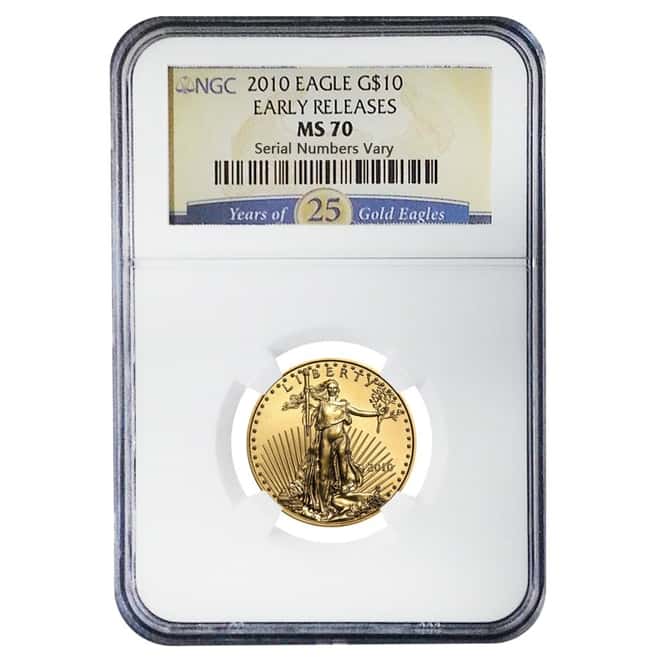 2010 1/4 oz $10 Gold American Eagle NGC MS 70 Early Releases