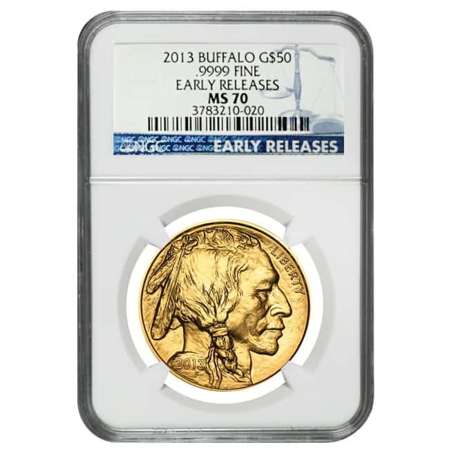 2013 1 oz $50 Gold American Buffalo NGC MS 70 Early Releases
