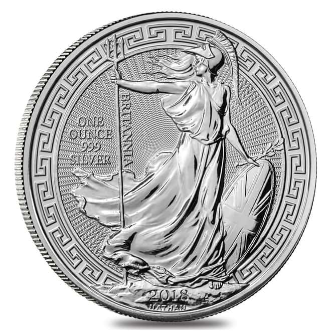 2018 Great Britain 1 oz Silver Britannia Oriental Border Coin .999 Fine BU