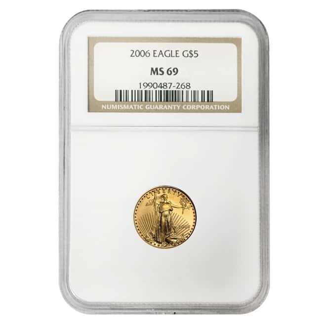  2006 1/10 oz $5 Gold American Eagle Coin NGC MS 69
