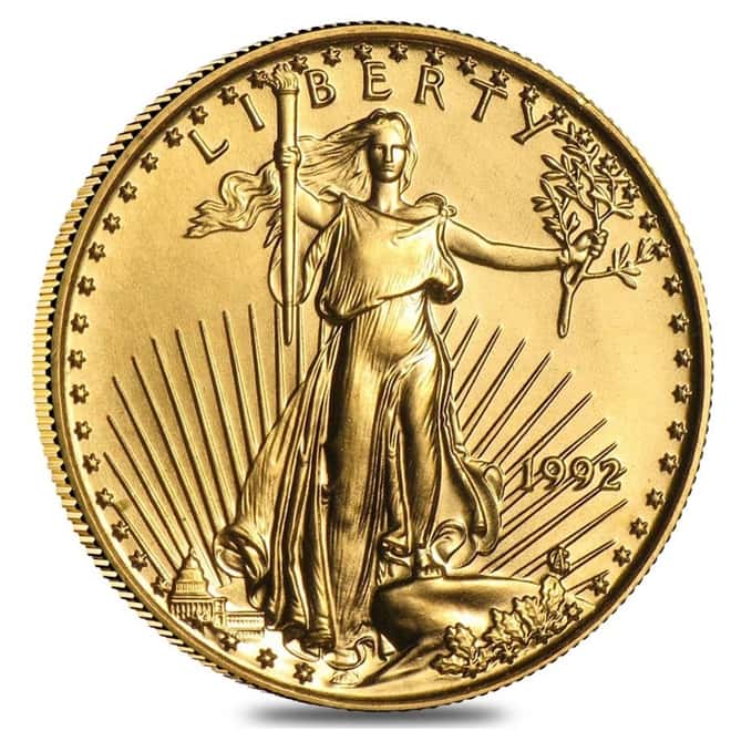 1992 1/4 oz Gold American Eagle BU