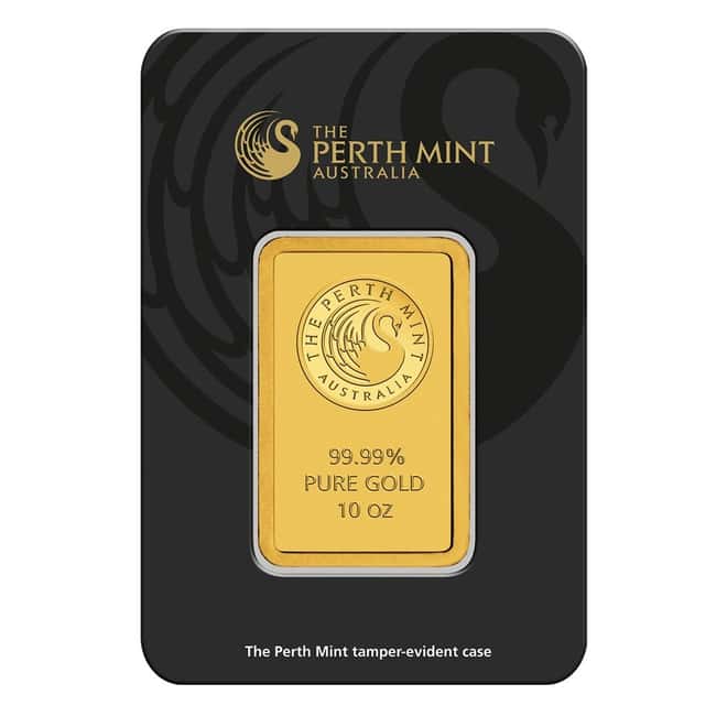 10 oz Perth Mint Gold Bar .9999 Fine
