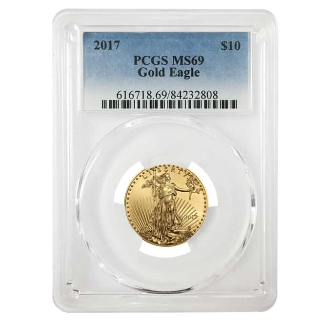 2017 1/4 oz $10 Gold American Eagle PCGS MS 69
