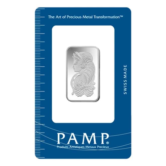 10 Gram PAMP Suisse Lady Fortuna Silver Bar .999 Fine (In Assay)