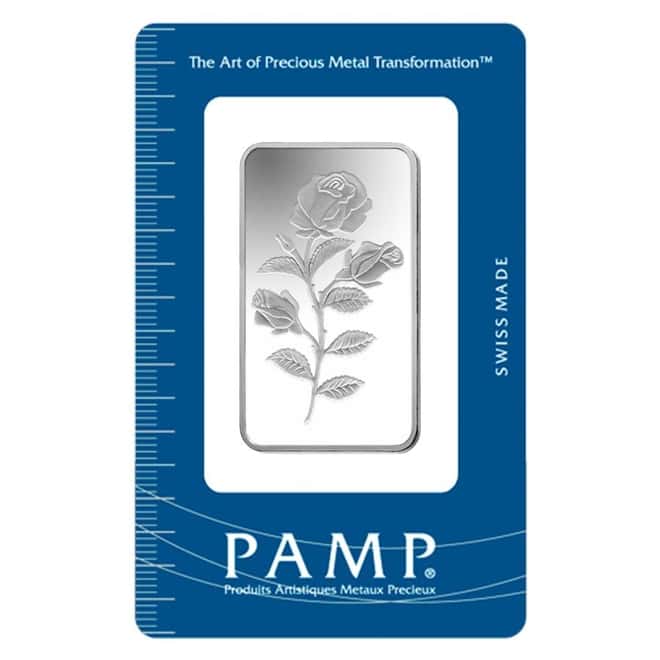 1 oz PAMP Suisse Rosa Silver Bar .999 Fine (In Assay)