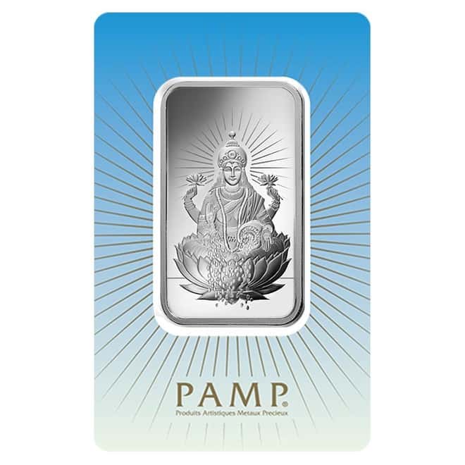 1 oz PAMP Suisse Silver Bar - Lakshmi (In Assay) .999 Fine