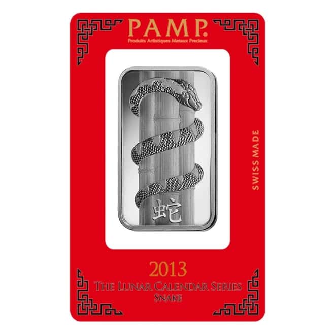 1 oz PAMP Suisse Year of the Snake Silver Bar (In Assay)