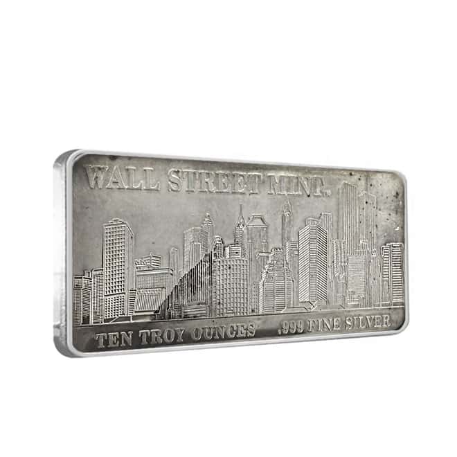 Wall Street Mint 10 oz Silver Bar .999 Fine (Secondary Market)