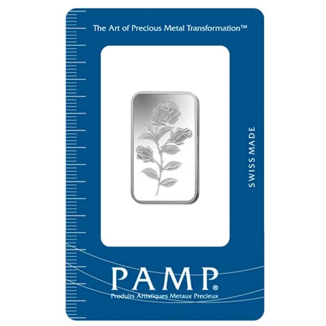 Box of 25 - 10 Gram PAMP Suisse Rosa Silver Bar .999 Fine (In Assay)