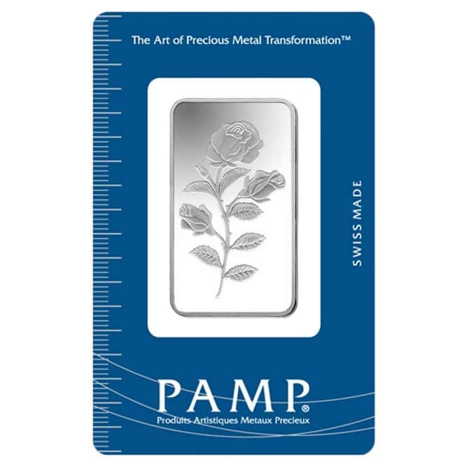 Box of 25 - 1/2 oz PAMP Suisse Rosa Silver Bar .999 Fine (In Assay)