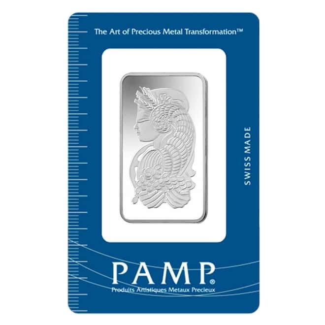 Box of 25 - 1 oz PAMP Suisse Lady Fortuna Silver Bar .999 Fine (In Assay)