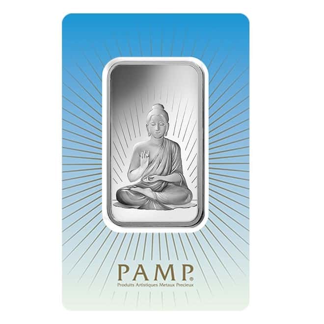 Box of 25 - 1 oz PAMP Suisse Silver Bar - Buddha (in Assay) .999 Fine