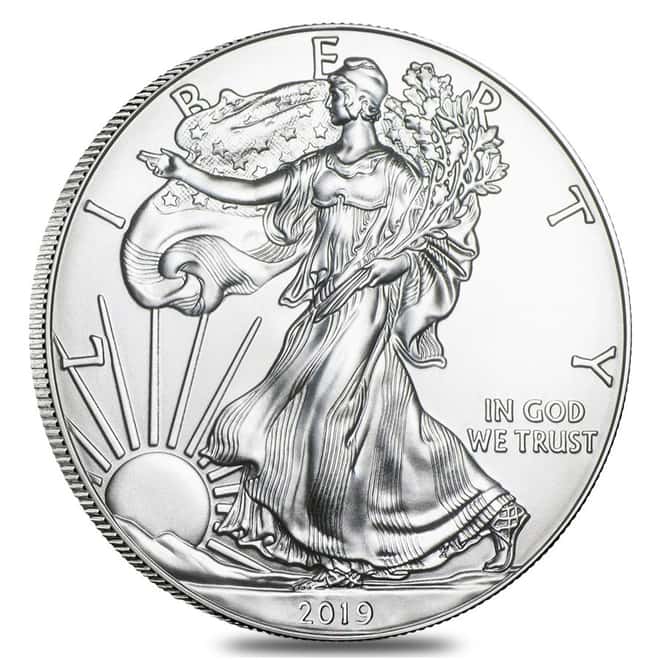2019 1 oz Silver American Eagle $1 Coin BU