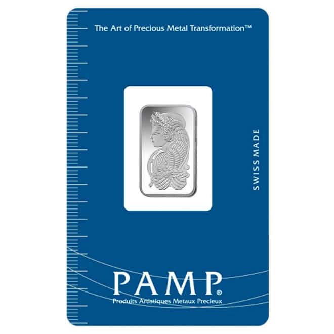 5 Gram PAMP Suisse Lady Fortuna Silver Bar .999 Fine (In Assay)