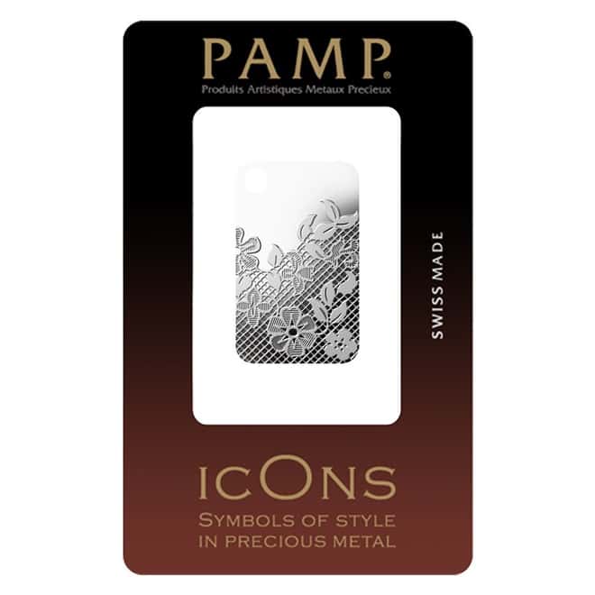 10 gram PAMP Suisse Valenciennes Lace Silver Ingot Pendant