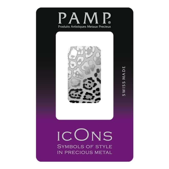 10 gram PAMP Suisse Leopard Skin Silver Ingot Pendant