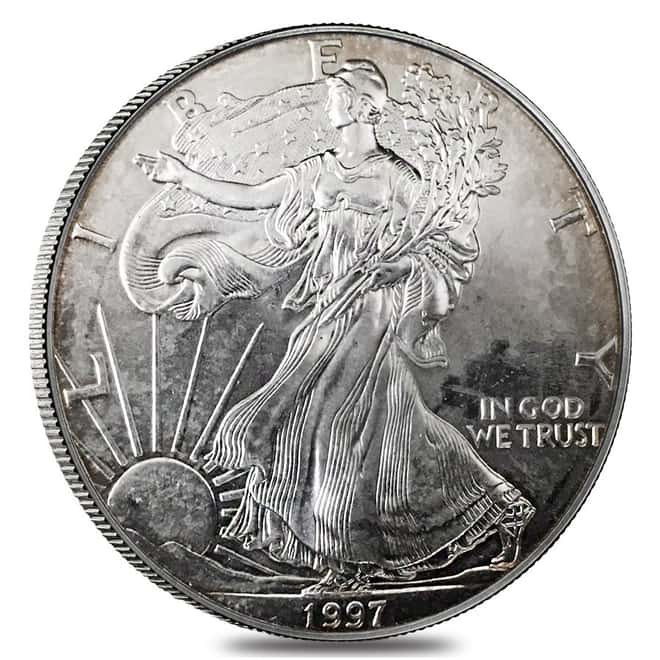 1997 1 oz Silver American Eagle Abrasions
