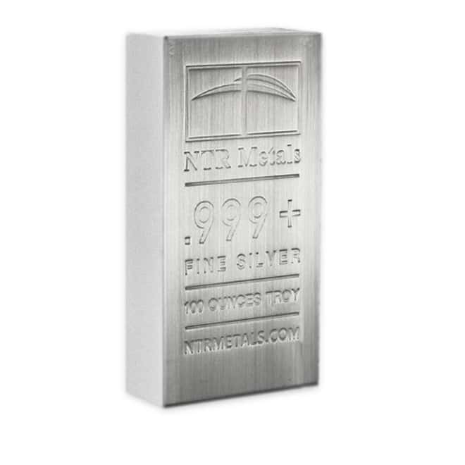 100 oz NTR Silver Bar .999 Fine (Secondary Market)