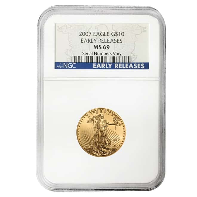 2007 1/4 oz $10 Gold American Eagle NGC MS 69 Early Releases