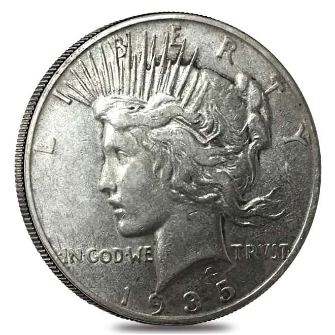 1935 S Silver Peace Dollar VG-VF