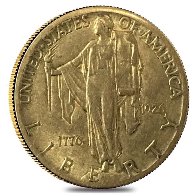 1926 $2.5 American Sesquicentennial Gold Commemorative Coin XF