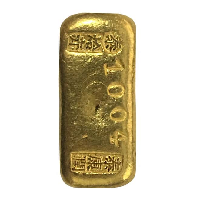1.01 oz Chinese Vintage Gold Biscuit Bar .999 Fine