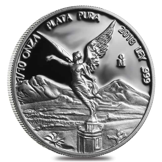 2018 1/10 oz Mexican Silver Libertad Coin .999 Fine Proof (In Cap)